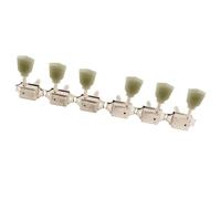 Tuning Piroli Per Chitarra Meccaniche Semichiuse Stile Vintage 3R3L Con Rapporto 15:1 Accordatori Chiavi Per Chitarra Acustica Ed Elettrica(Nickel)