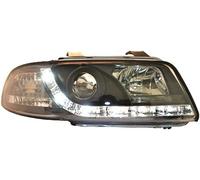 TUNING set fari fanali anteriori A4 94-98 neri con luce diurna DRL omologat