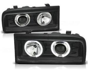 Tuning Tec LED Angel Eyes Coppia Scheinferwerfer VW Corrado 88-95 Nero