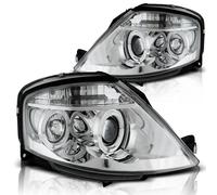 Tuning Tec LED Angel Eyes Gruppi Fari CROMO Per Citroen C3 02-09 Sinistra Destra