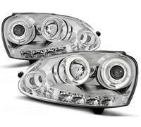 Tuning Tec LED Angel Eyes Proiettori Combinati Per VW Golf 5 03-09 Cromati