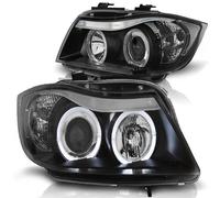 Tuning Tec LED Angel Eyes Set Scheinwerfer BMW 3er E90/E91 05-08 Nero