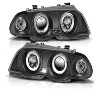 Tuning Tec LED Angel Eyes Set Scheinwerfer Combinati Per BMW 3er E46 98-01 Nero