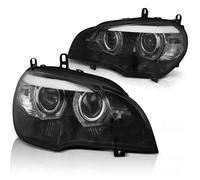 Tuning Tec LED DRL Fari 3D Angel Eyes Combinati Per BMW X5 E70 07-13 Nero