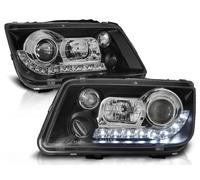 Tuning Tec LED Luci Diurne Design Fendinebbia Per VW Bora 1998-2005 Nero