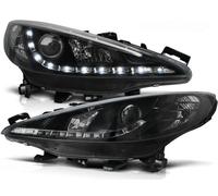 Tuning Tec LED Luci Diurne Design Scheinwerfer Peugeot 207 06-12 Nero
