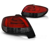 Tuning Tec Luci Posteriori LED Per Peugeot 206 98-06 Rosso/Smoke Sinistra Destra