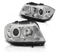 Tuning Tec Scheinfer 3D Angel Eyes LED Per BMW Serie 3 E90 E91 05-08 Cromati