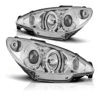 Tuning Tec Scheinfer Angel Eyes Per Peugeot 206 Anni 98-06 Cromato H7