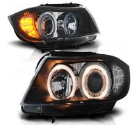 Tuning Tec Scheinwerfer Angel Eyes Combinati Per BMW 3 E90 E91 05-08 LED Bl Nero