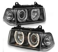 Tuning Tec Scheinwerfer Angel Eyes LED Per BMW 3 E36 Limo Touring 90-99 Nero