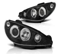 Tuning Tec Scheinwerfer CCFL Angel Eyes Frontale Per Peugeot 206 98-06 Nero