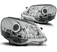 Tuning Tec Scheinwerfer LED Luci Diurne Per VW Polo 9N3 05-09 Cromati