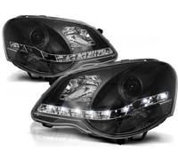 Tuning Tec Scheinwerfer LED Luci Diurne VW Polo 9N3 Anni 05-09 Nero