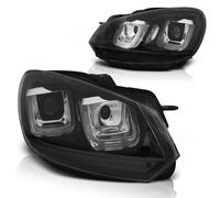 Tuning Tec Scheinwerfer U-Tube LED Luci Diurne Per VW Golf 6 Bj. 08-13 Nero Edi
