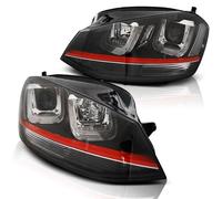 Tuning Tec Scheinwerfer U-Tube LED Luci Diurne Per VW Golf 7 12-16 Nero Rosso