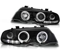 Tuning Tec Set Scheinwerfer LED Angel Eyes Per BMW E46 Coupe 99-03 Nero