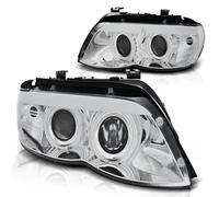 Tuning Tec Xenon Proiettori Angel Eyes Per BMW X5 E53 Facelift 03-06 Chrome
