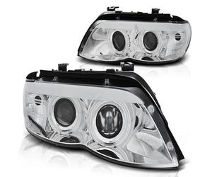 Tuning Tec Xenon Proiettori Angel Eyes Per BMW X5 E53 Facelift 03-06 Chrome