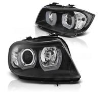 Tuning Tec Xenon Proiettori LED 3D Angel Eyes Per BMW 3 Serie E90 E91 05-08 Nero