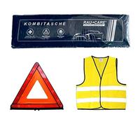 Tuningmods - Kit di Emergenza Auto 3 in 1 - Set con Gilet Riflettente, Kit di Primo Soccorso, Triangolo di Avvertimento