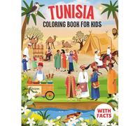 Tunisia coloring book for kids with facts