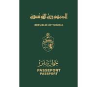 Tunisia Tunisian Passport Replica Blank Lined 6'' x 9'' Notebook / Journal 120 pages