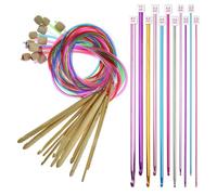 Tunisian Crochet Hooks Set, Colorful Knitting Needle Set, Afghan Uncinetto Hooks, Hooks Lungo, Tunisian Uncinetto Needles, Hook Set per Crafting, Tunisian Uncinetto Needles Set