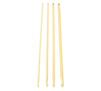 Tunisian Crochet Hooks Set of 4 Double-Ended 9.4 Inches, Non-Slip Knitting Tools for Beginners and Professionals