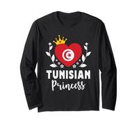 Tunisian Princess Tunisia Flag Proud Tunisian Girl Maglia a Manica
