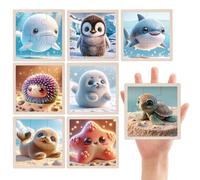 TUNJILOOL Puzzle per bambini a partire da 3 4 5 6 anni, 8 x 6 pezzi, puzzle in legno, giocattolo educativo prescolare, regali per bambini per ragazzi e ragazze (mondo sottomarino)