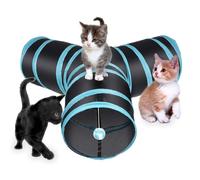 Tunnel a Y gioco gatti palline passatempo gatto pieghevole interattivo 3 uscite
