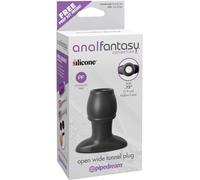 Tunnel anal plug nero silicone 12 cm x max 4,4 pipedream flessibile