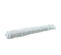 Tunnel da giardino in microrete da 3 metri con prese d'aria, in PVC, per verdure, erbe e gelo, include aste di supporto in metallo per piantare all'aperto (canale di seta bianca)