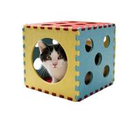 Tunnel da gioco per gatti - Tana giocattolo pieghevole | con tunnel interattivo con oblò per animali fino a 5,5 kg,Per esercizio, addestramento, uso interno/esterno, appartamento, sala giochi
