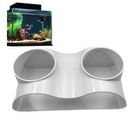 Tunnel della grotta di gamberetti Natural Aquarium Cave | Spot nascondigli a doppio buco offre un sicuro per habitat anfibi rettili di gatto con forma curva naturale perfetta per la decorazione