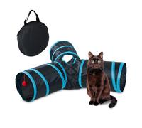 Tunnel Gatti Pop-Up 25x92x85 cm Cat Pet Toy Conigli Animali Piccoli Gioco Pompon