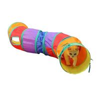 Tunnel Giocattolo per Gatti Grande Tunnel per Gatti, Pianura di Giochi Interattivi e Mobile Pieghevole per Animali Cane Coniglio Gioco Indoor ed Esterni Piegare