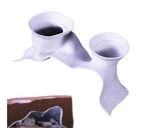Tunnel naturale per pesci delle caverne, tunnel sotterraneo per pesci, tubo decorativo per riparo, grotte betta curve, decorazione per acquario, tubo di osservazione subacqueo per habitat di