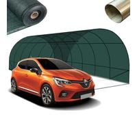 Tunnel ombreggiante per auto e giardino ad arcate in acciaio e rete professionale (Green, 3,5x7)