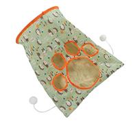 Tunnel per animali domestici in carta ad, Tunnel portatile per gatti in carta ad con topo in peluche pieghevole con palla di peluche per piccoli animali domestici(Riccio verde)