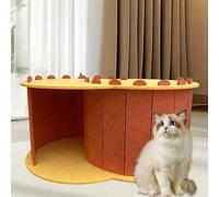 Tunnel per gatti con 2 fori, cuccia universale per gatti, fodera rimovibile,