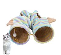 Tunnel Per Gatti | Grande Casa Pieghevole Giocattolo Rompicapo,Labirinto Colorato A Strisce Adatto A Gatti Da Interno,Per Il Compleanno Il Natale La Festa Animali Domestici E I Piccoli Animali