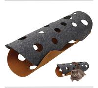 Tunnel Per Gatti, Letto Pieghevole Per Tunnel Per Animali Domestici con Fori Giocattoli Per Gatti Combinazioni Casuali Tappetino da Gioco Per Gatti Per Esercizi Interattivi(Grigio+Marrone)