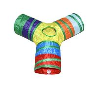 tunnel per gatti - Tubo da gioco pieghevole 750 g, materiale crinkle versatile, tunnel pieghevole a 3 vie con giocattolo sospeso | Playhouse interattiva per gattini, esercizi interni, nascondiglio,