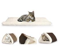 Tunnel Soft Bed Fabotex 45 x 50 x 35 cm - Cuccia versatile e confortevole per cani, realizzata in tessuto cotone/poliestere con imbottitura in ovatta, trasformabile in tunnel e dotata di cuscino sfode