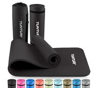 Tunturi 14TUSFU178 Tappetino Fitness - Tappetino Yoga Nbr - Nero, Unisex - Adulto, Black, Taglia Unica