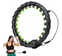 Tunturi Hula Hoop, Hula Hoop - Pneumatico regolabile per adulti e principianti, per perdita di peso e fitness, verde, nero