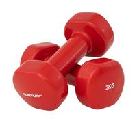 Tunturi Manubri da Ginnastica Classici in Vinile, Rosso (Rosso), 3 kg