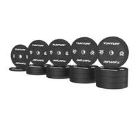 Tunturi Platinum, dischi per manubri, set da 290 kg, colore nero